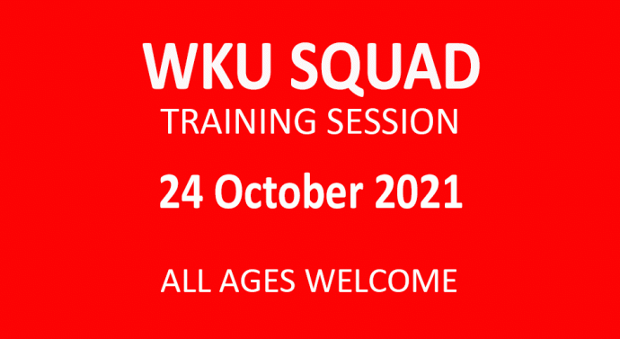 WKU Squad trainuing session 10am 24 October 2021 Bristol Kararte Club dojo